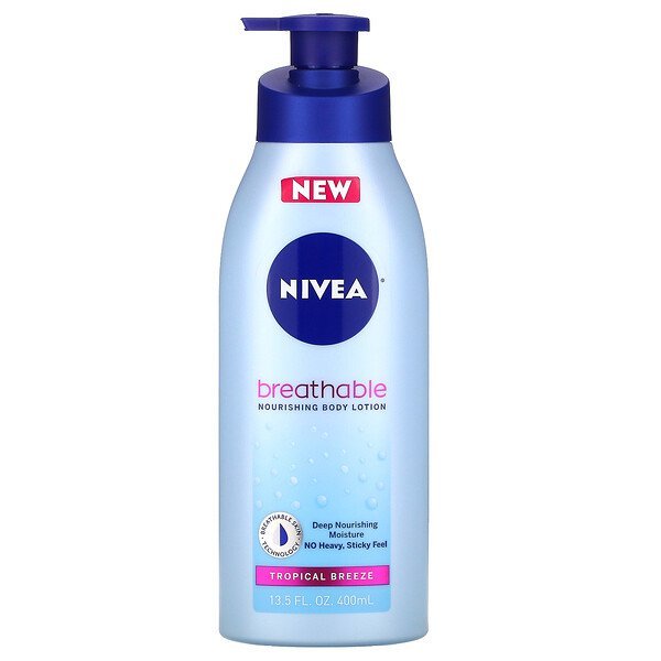 Nivea, Breathable Nourishing Body Lotion, Tropical Breeze, 13.5 fl oz (400 ml)