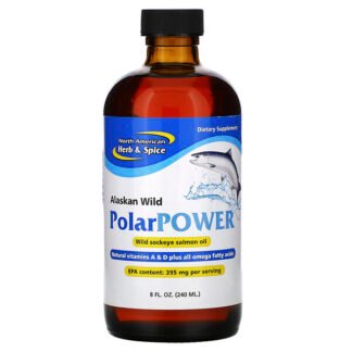 North American Herb & Spice, アラスカン・ワイルド PolarPower、ワイルド・ソックアイ・サーモンオイル、8液量オンス (240 ml)