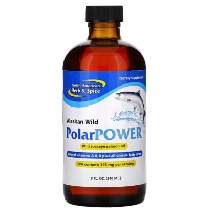 North American Herb & Spice, アラスカン・ワイルド PolarPower、ワイルド・ソックアイ・サーモンオイル、8液量オンス (240 ml)