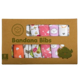 KeaBabies, Bandana Bibs, 0-36 Months, Pink Dream's, 8 Pack