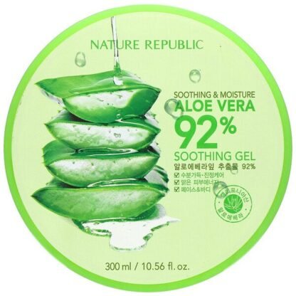Nature Republic, Soothing & Moisture Aloe Vera 92% Soothing Gel, 10.56 fl oz (300 ml)