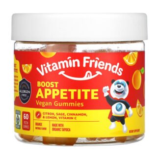 Vitamin Friends, Boost Appetite Vegan Gummies, Orange Natural Flavor, 60 Gummies