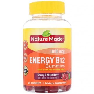 Nature Made, エネルギーB12グミ、チェリー＆ミックスベリー、1000mcg、80粒