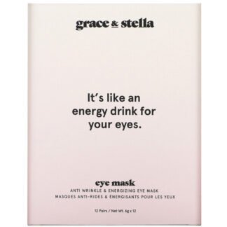 Grace & Stella, アンチリンクル＋エナジャイジングアイマスク、12個