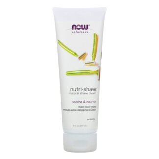 Now Foods, ソリューション、Nutri-Shave（ニュートリシェーブ）、ナチュラルシェービングクリーム、237ml（8液量オンス）