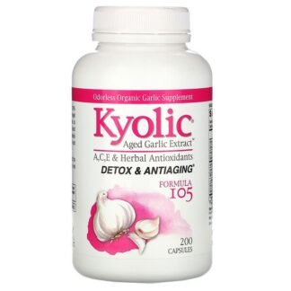 Kyolic, Aged Garlic Extract（熟成ニンニクエキス）、めぐりケア＆エイジングケア、フォーミュラ105、200粒
