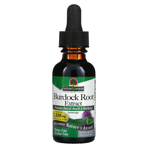 Nature's Answer, Burdock Root Extract, Alcohol-Free, 1,350 mg, 1 fl oz (30 ml)