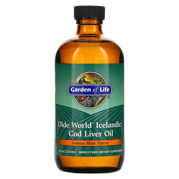 Garden of Life, Olde World(オールドワールド)アイスランド産タラ肝油、レモンミント、236ml(8液量オンス)