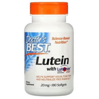 Doctor's Best, Lutemax 2020（ルテマックス2020）配合ルテイン、20mg、ソフトジェル180粒