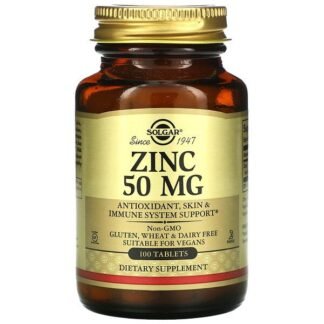 Solgar, 亜鉛, 50 mg, 100 錠