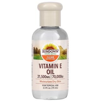 Sundown Naturals, ビタミン E オイル, 70,000 IU, 2.5 fl oz (75 ml)