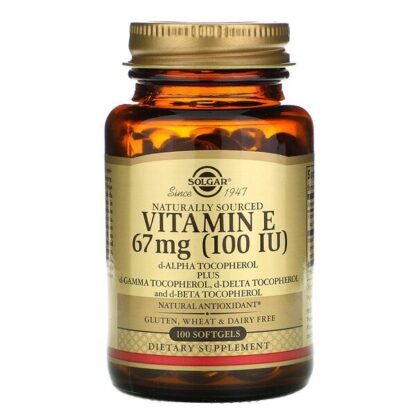 Solgar, 天然由来ビタミンE、67mg（100IU）、ソフトジェル100粒