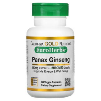 California Gold Nutrition, オタネニンジンエキス、EuroHerbs（ユーロハーブ）、250mg、ベジカプセル60粒
