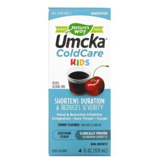 Nature's Way, Umcka, ColdCare, Syrup, For Ages 6 & Up, Cherry Flavored, 4 fl oz (120 ml)