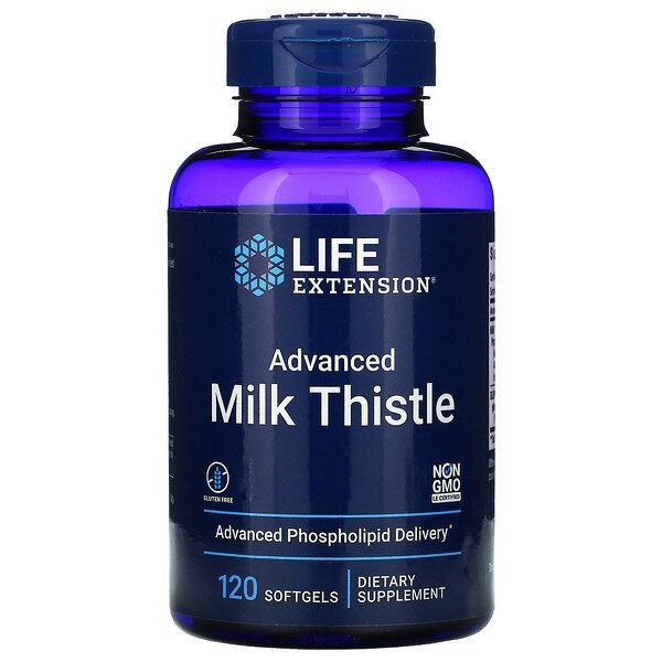 Life Extension, アドバンスオオアザミ、ソフトジェル120粒