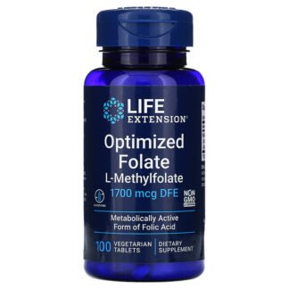 Life Extension, オプティマイズド葉酸、1,700mcg DFE、植物性タブレット100粒