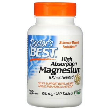 Doctor's Best, 高吸収マグネシウム、120粒