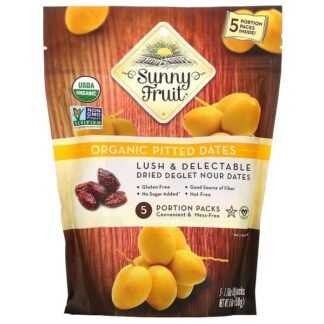 Sunny Fruit, Organic Pitted Dates, 5 Portion Packs, 1.76 oz ( 50 g) Each
