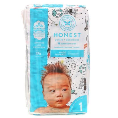 The Honest Company, Honest（オネスト）おむつ、サイズ1、8～14ポンド、宇宙旅行、35枚