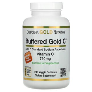 California Gold Nutrition, 緩衝ビタミンCカプセル、750mg、ベジカプセル240粒