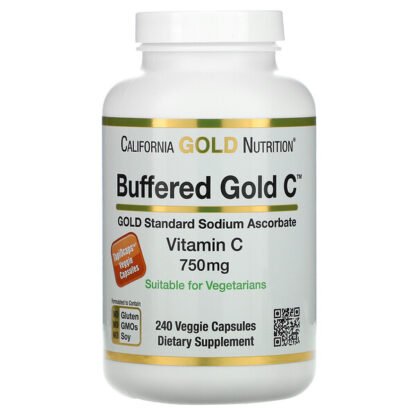 California Gold Nutrition, 緩衝ビタミンCカプセル、750mg、ベジカプセル240粒