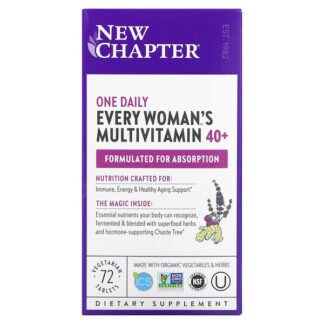 New Chapter, 40歳からのEvery Woman（エブリーウーマン）ワンデイリー、ホールフードマルチビタミン、植物性タブレット72粒