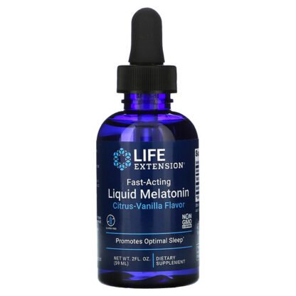 Life Extension, 即効型液体メラトニン、シトラスバニラ味、59ml（2液量オンス）