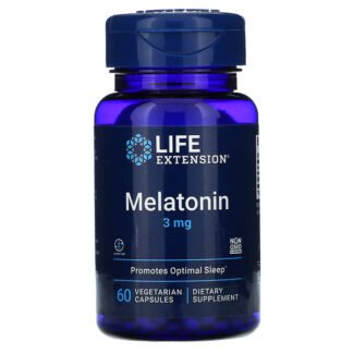 Life Extension, メラトニン、3 mg、植物性カプセル 60粒