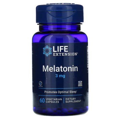 Life Extension, メラトニン、3 mg、植物性カプセル 60粒