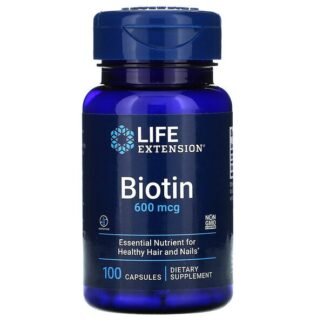 Life Extension, ビオチン、600mcg、カプセル100粒