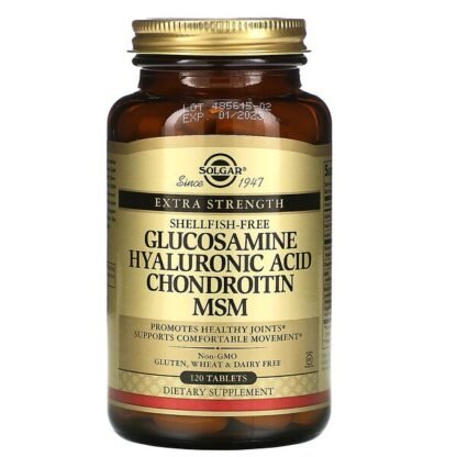Solgar, グルコサミンヒアルロン酸コンドロイチンMSM、120粒