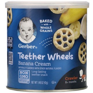 Gerber,  ティーザーホイール、生後8か月以上、バナナクリーム、42g（1.48オンス）
