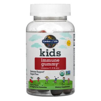 Garden of Life, Kid's Immune Gummy + Vitamin C, D & Zinc, Cherry , 60 Vegetarian Gummies