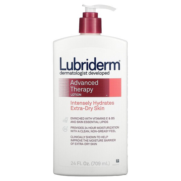 Lubriderm, アドバンス セラピー ローション、 ディープリー-ハイドレート エクストラ-ドライスキン、 24 fl oz. (709 ml)