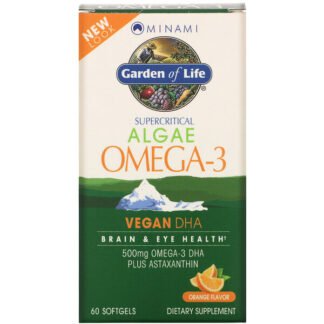 Minami Nutrition, ビーガンDHA、スーパークリティカル オメガ-3 サプリメント、オレンジ 味、 ソフトジェル 60 錠
