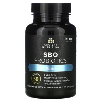 Dr. Axe / Ancient Nutrition, Ultimate SBO Probiotics, 50 Billion CFU, 60 Capsules