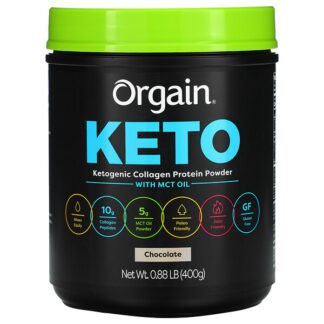 Orgain, Keto, Ketogenic Collagen Powder Powder, Chocolate, 0.88 lb (400 g)