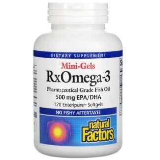 Natural Factors, RxOmega-3 Mini-Gels, 500 mg EPA/DHA, 120 Enteripure Softgels