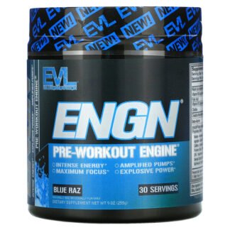 EVLution Nutrition, ENGN Pre-workout Engine, Blue Raz Flavor, 9 oz (255 g)