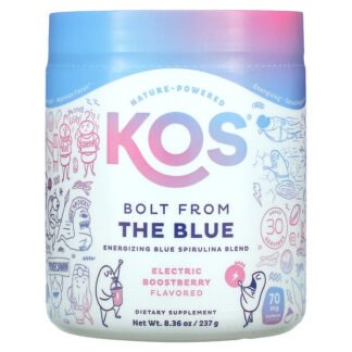 KOS, Bolt from the Blue, Energizing Blue Spirulina Blend, Electric Boostberry Flavored, 8.36 oz (237 g)