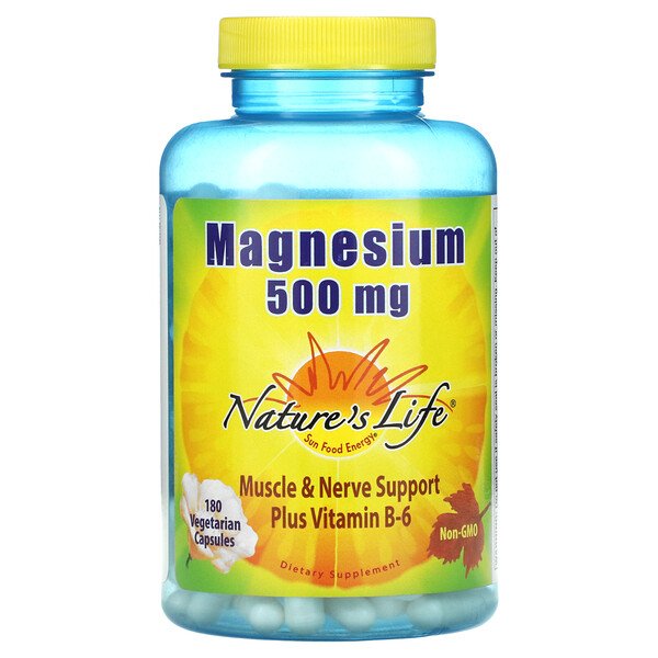 Nature's Life, Magnesium, 500mg, 180 Capsules