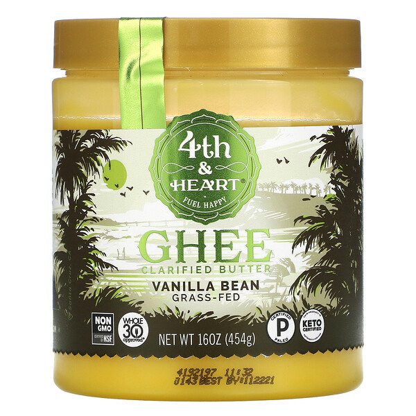 4th & Heart, Ghee Clarified Butter, Vanilla Bean, 16 oz (454 g)