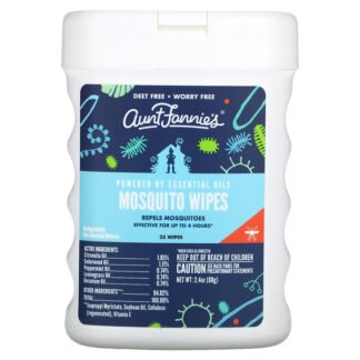 Aunt Fannie's, Mosquito Wipes, 25 Wipes, 2.4 oz (68 g)
