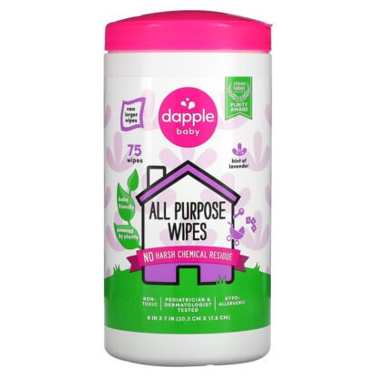 Dapple Baby, All Purpose Wipes, Hint Of Lavender, 75 Wipes