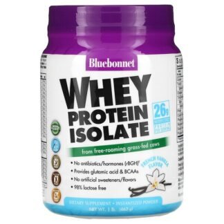 Bluebonnet Nutrition, Whey Protein Isolate, French Vanilla Flavor, 1 lb. (462 g)
