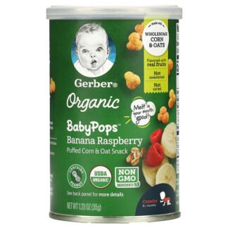 Gerber, Organic Baby Pops, Banana Raspberry, 1.23 oz (35 g)