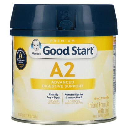 Gerber, Good Start（グッドスタート）、A2、鉄分配合乳幼児用粉ミルク、新生児～生後12か月、566g（20オンス）