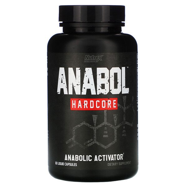 Nutrex Research, Anabol(アナボル)ハードコア、液体カプセル60粒