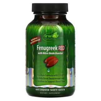 Irwin Naturals, Fenugreek Red With Nitric Oxide Booster, 60 Liquid Softgels