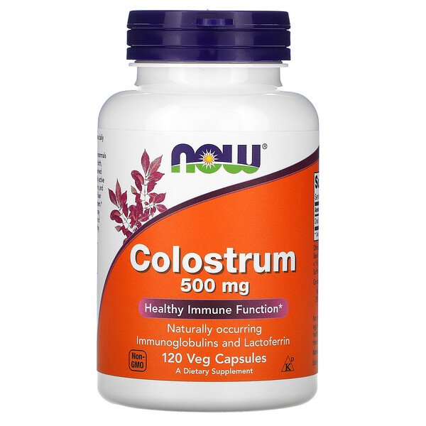 Now Foods, コロストラム、500mg、植物性カプセル120粒